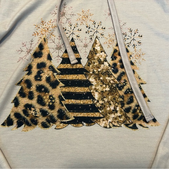 Leopard Print Holiday Hoodie - Picture 2 of 6